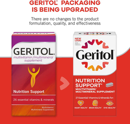Geritol Multivitamin Supplement – 27 Essential Vitamins & Minerals with Iron, 40 Tablets (Pack of 2)