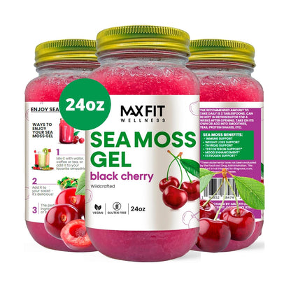 MAX FIT Sea Moss Gel Raw (12 Flavours) 710ml - Wildcrafted Gold Sea Moss from Saint Lucia