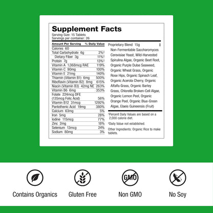 Dr. Schulze's SuperFood Plus – Everyday Superfood Supplement for Overall Wellness – Clean, Quality Nutrition – Supports Metabolism & Daily Energy – Gluten-Free & Dairy-Free – 390 Tablets