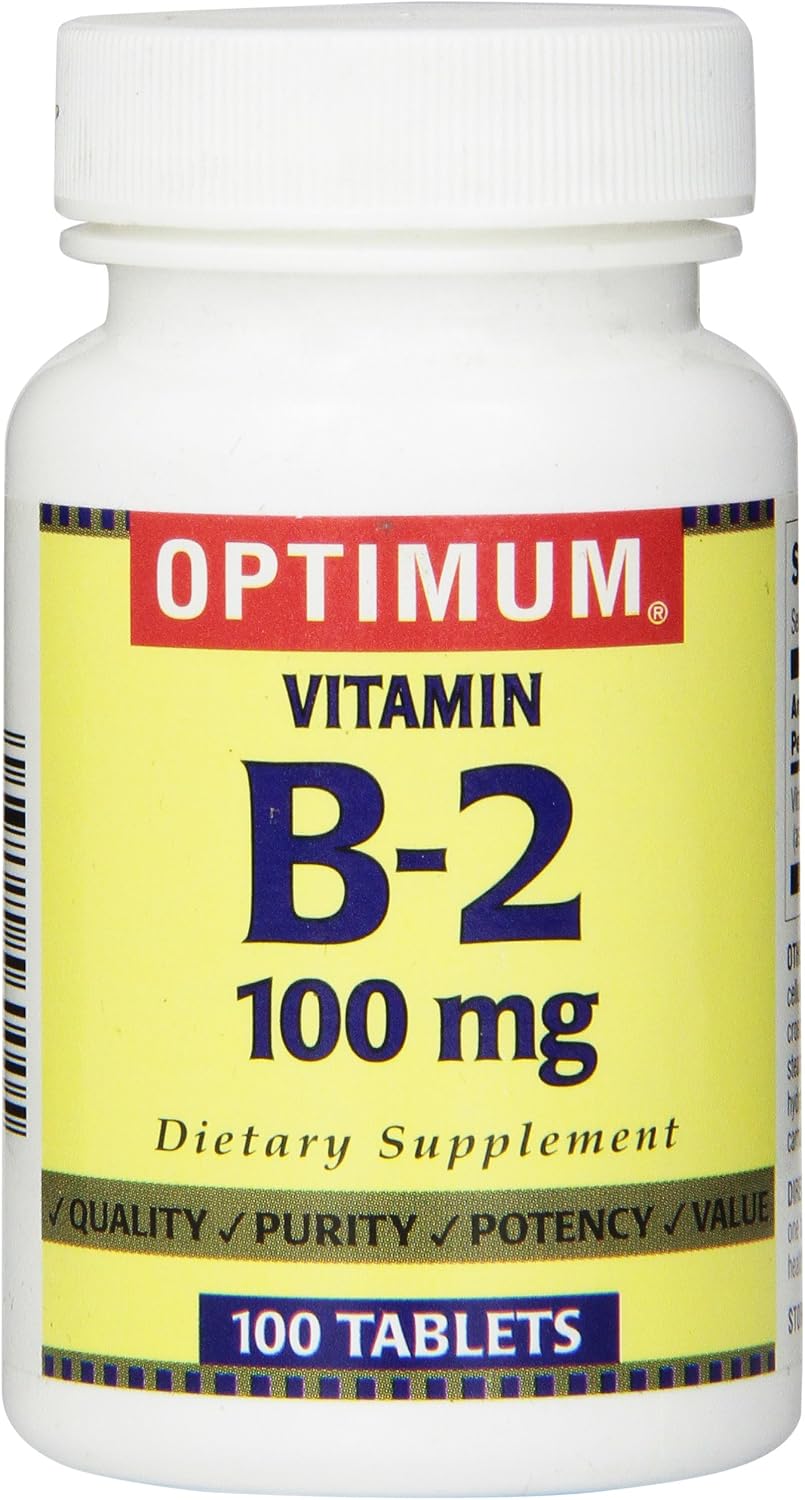 Optimum Vitamin B2 Tablets, 100mg, 100 Tablets - görsel 1