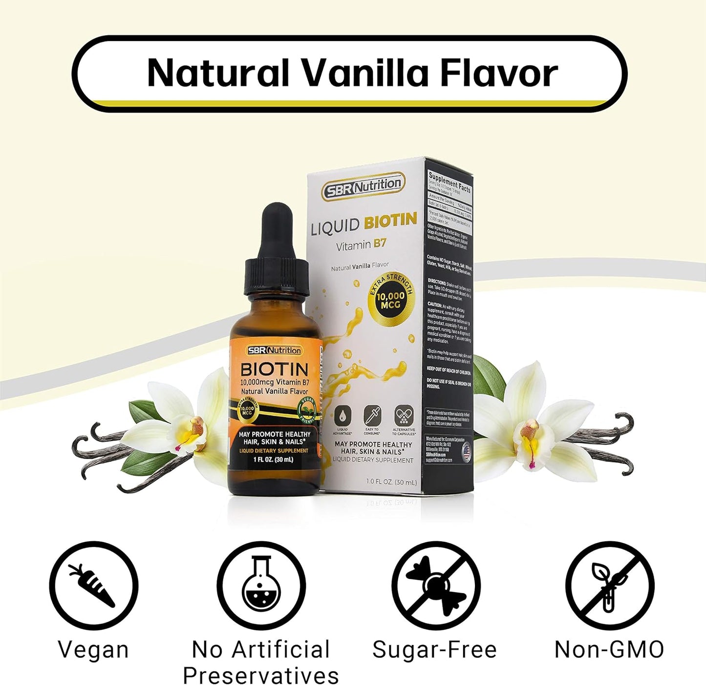 MAX Absorption Biotin Liquid Drops, 10,000mcg – 60 Servings - görsel 5