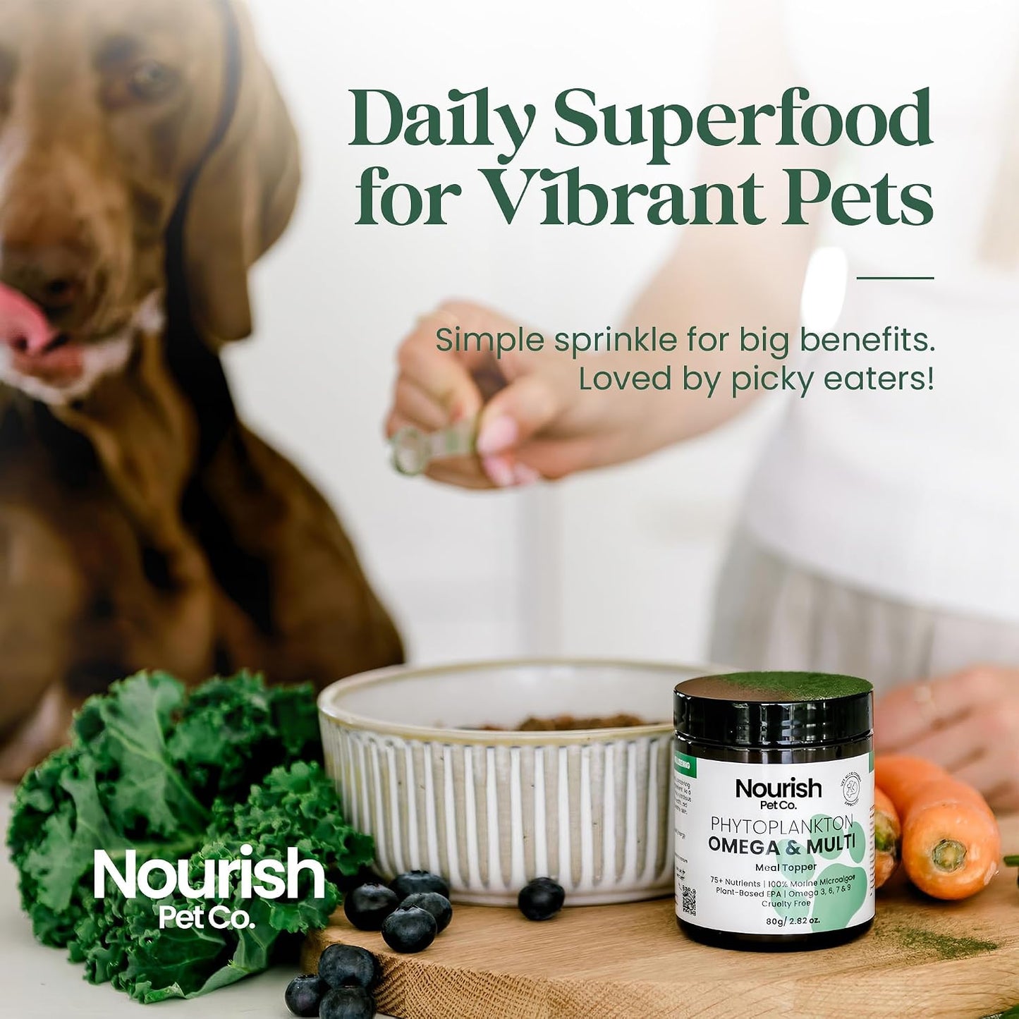Nourish Pet Co. Phytoplankton Omega & Multivitamin for Dogs and Cats – 80g - görsel 6