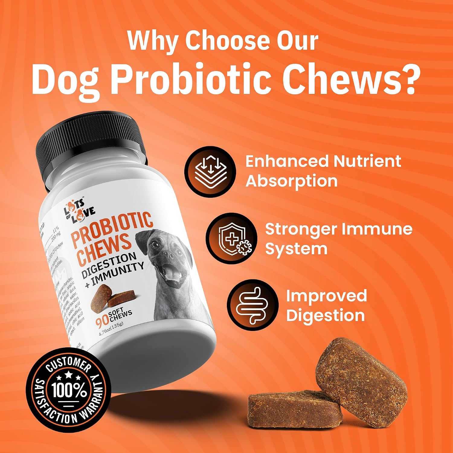 Dog Probiotic Chews (90 Count) - görsel 4