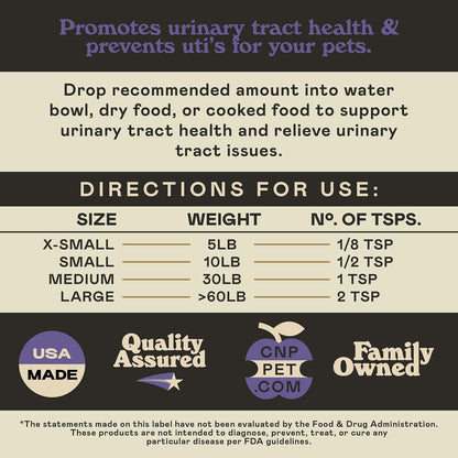 CNP Organic D'Mannose Powder for Pets 4oz - Pure D-Mannose Urinary Support for Dogs and Cats