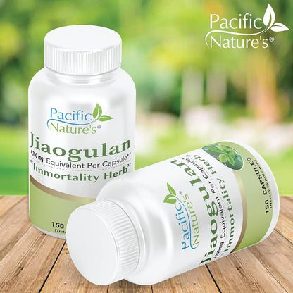 Pacific Nature's Jiaogulan Herbal Supplement (150 Capsules) 4100mg Gynostemma Pentaphyllum Extract (Standardised 10:1) - Gluten-free, Non-GM