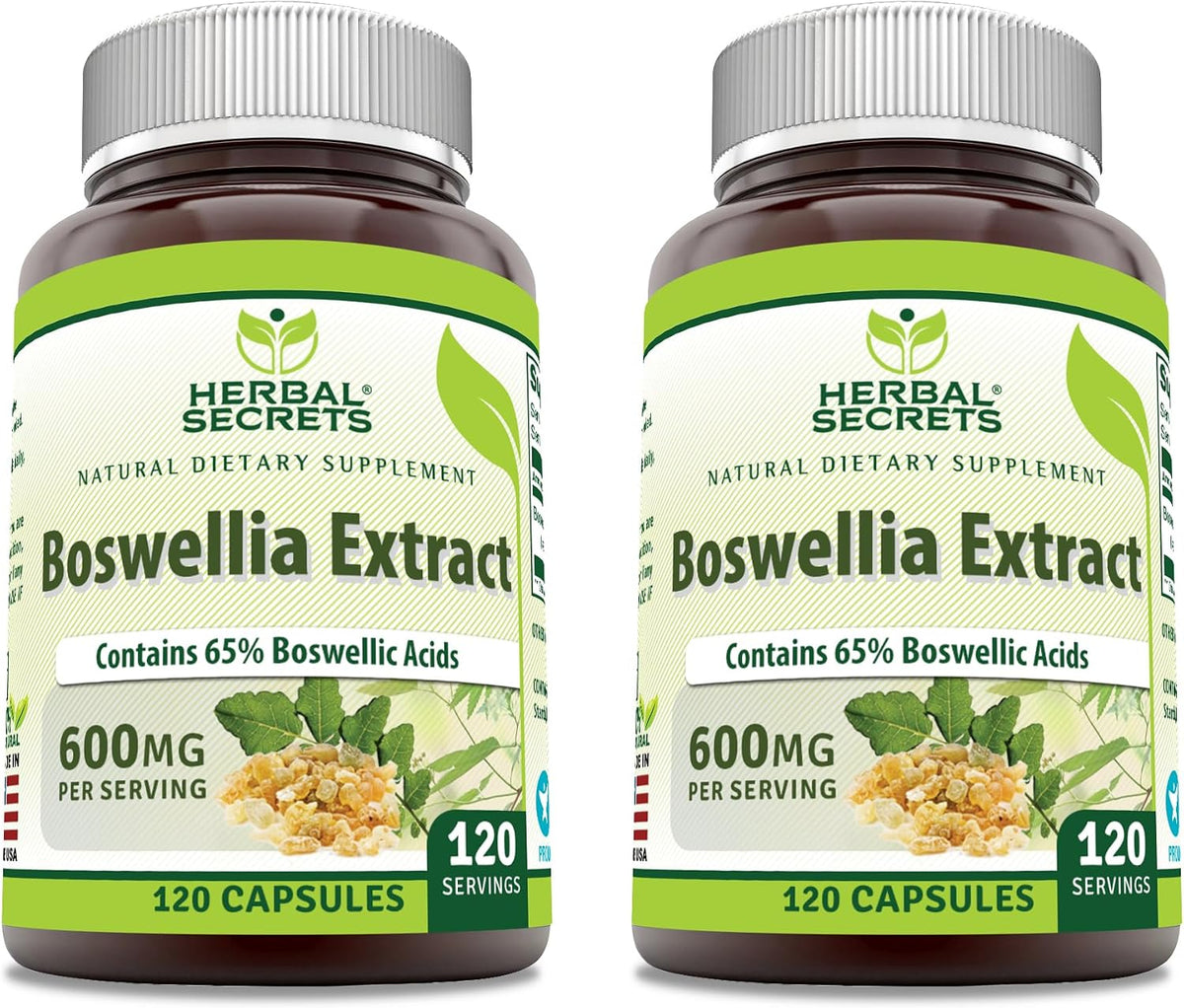 Herbal Secrets Boswellia Serrata Extract (65% Boswellic Acids) 600 mg Capsules, 250 Capsules - görsel 7