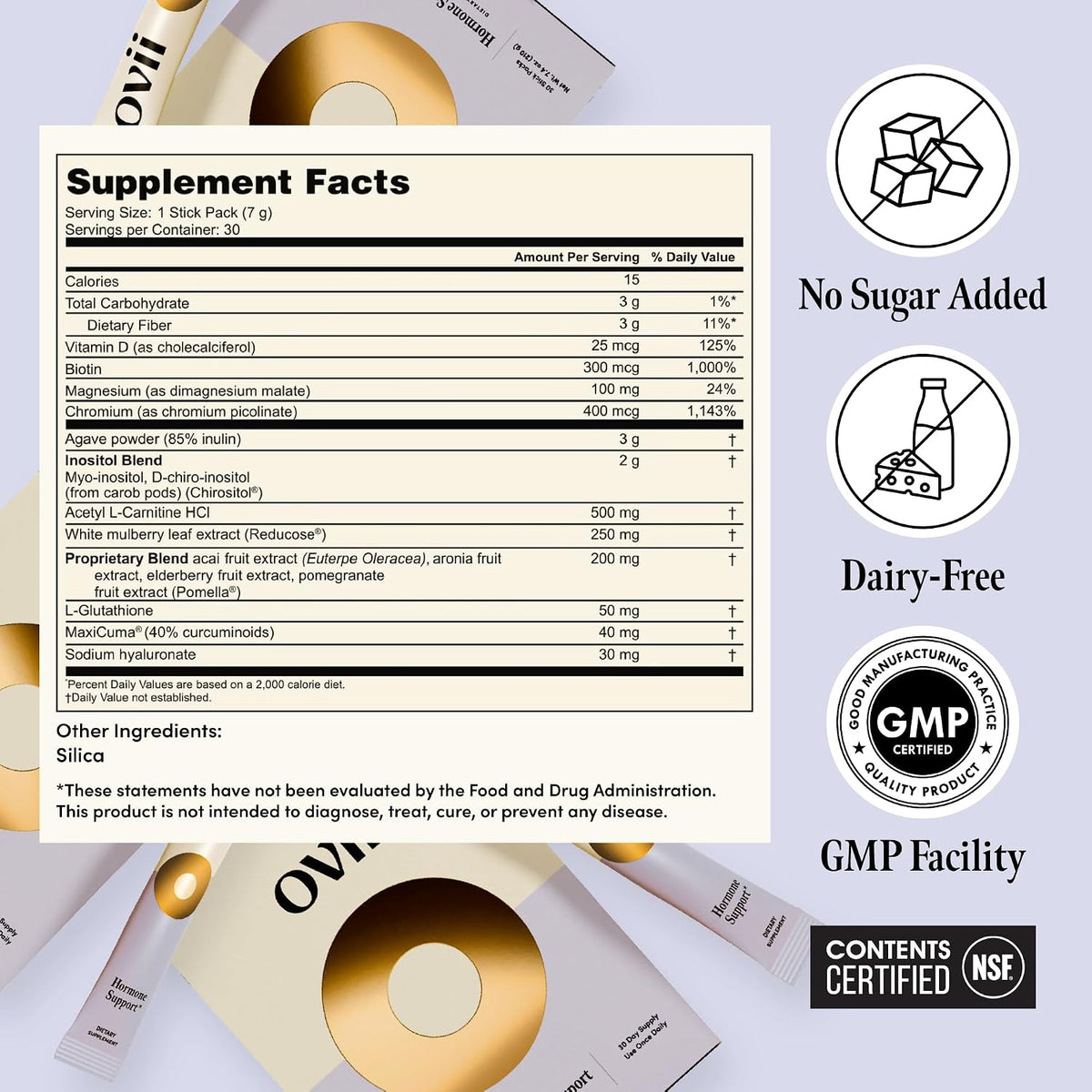 Ovii Metabolic Support for Women – Reducose® White Mulberry with Myo-Inositol & D-Chiro Inositol 40:1 Blend – Daily Wellness, Metabolic Balance & Appetite Control Supplement – 60 Servings - görsel 6