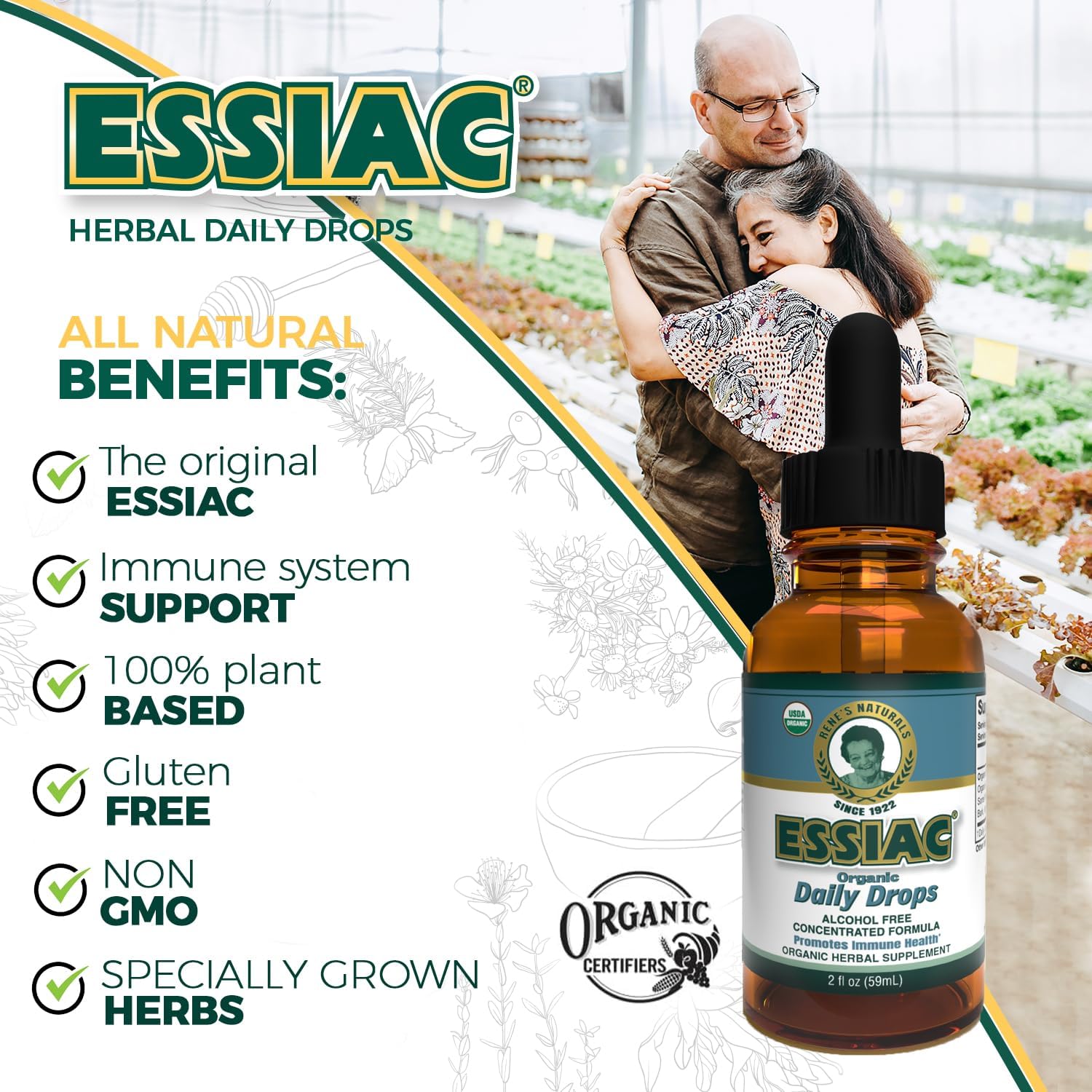 Essiac Original Tea USDA Organic Daily Drops – Alcohol-Free Concentrated Formula, 59ml - görsel 5