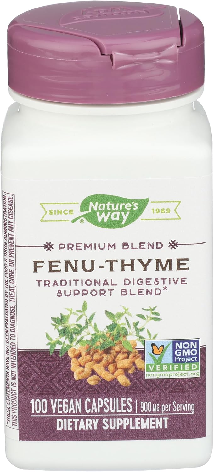 Nature's Way Fenu-Thyme, 900 mg, 100 Vegan Capsules - görsel 1
