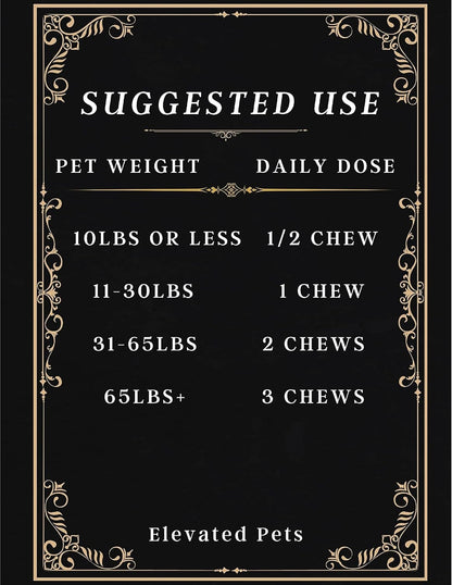 Elevated Pets Ultra-Healthy Omega-3 Fish Oil Chews for Dogs - Joint, Skin & Coat Support with Glucosamine, MSM, Turmeric