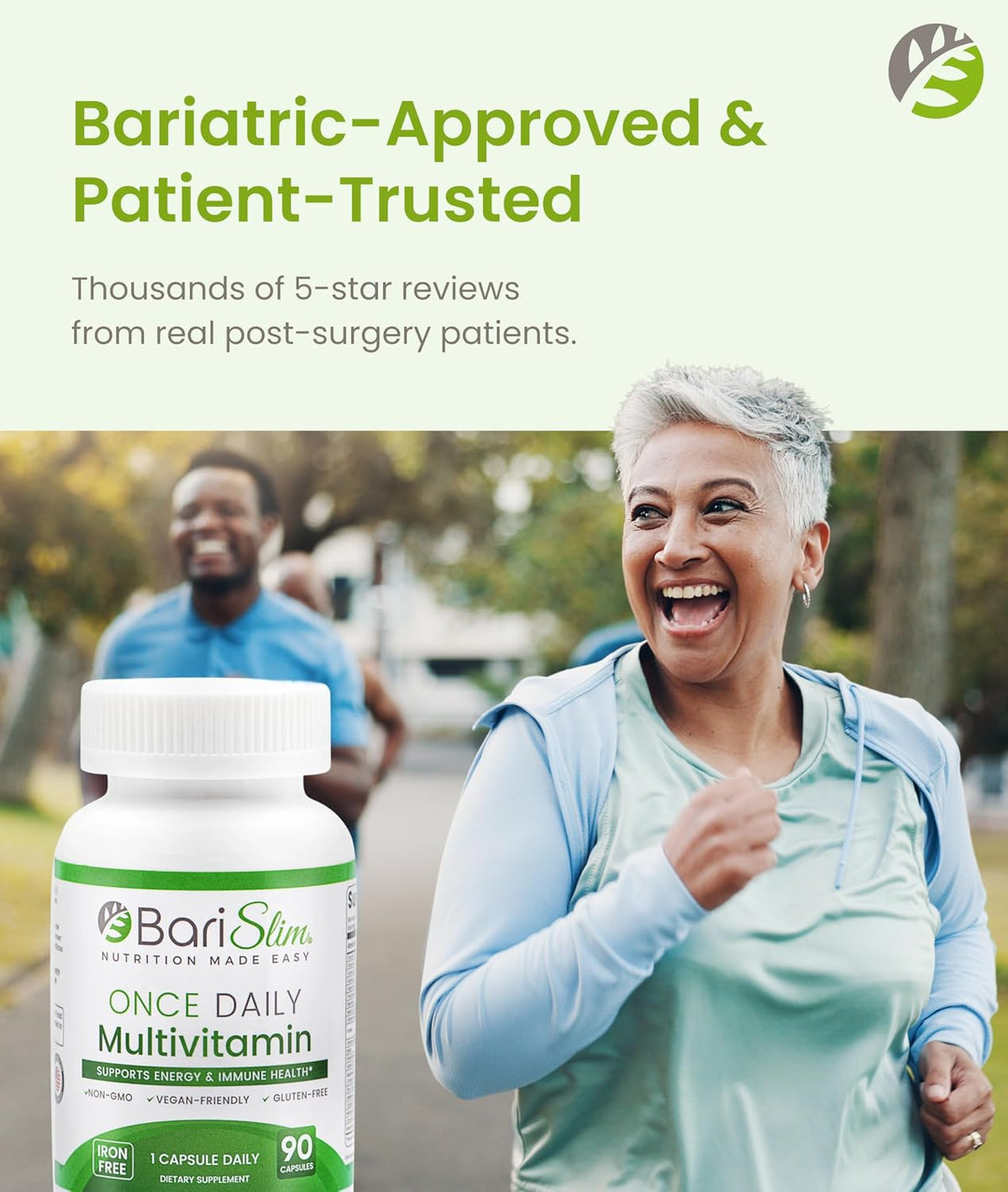 BariSlim Once Daily Bariatric Multivitamin Capsule - Iron-Free Formula - 90-Day Supply - görsel 8