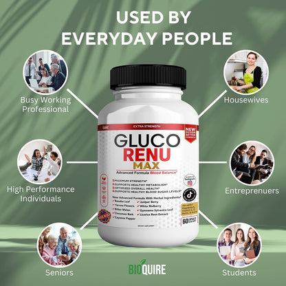 Gluco Rina Max Ultra Food Supplement - 60 Capsules