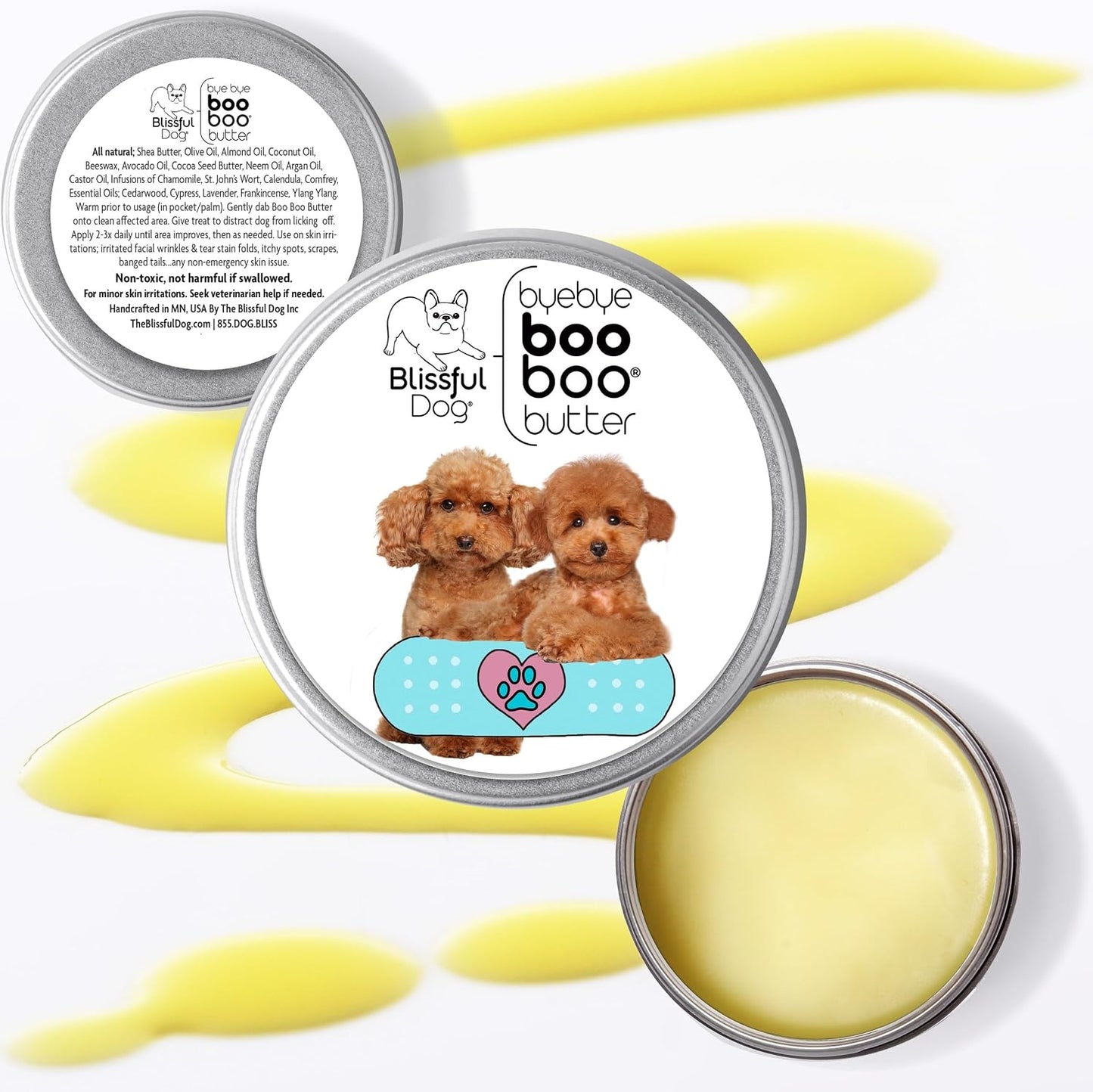 The Blissful Dog 2 oz TIN Poodle Booboo Butter - görsel 2