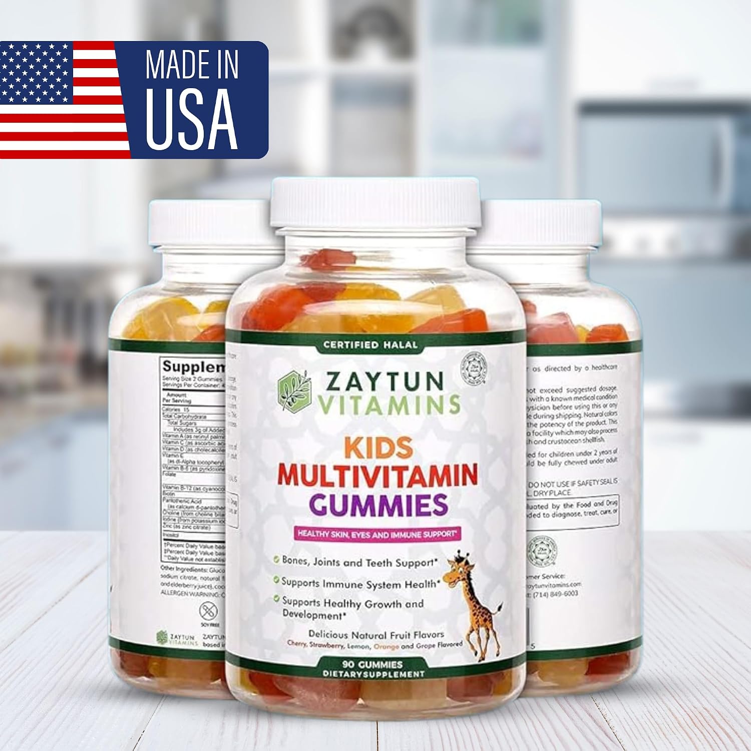 Zaytun Kids Multivitamin Gummies – Halal, Vegetarian, Natural Fruit Flavours - görsel 9
