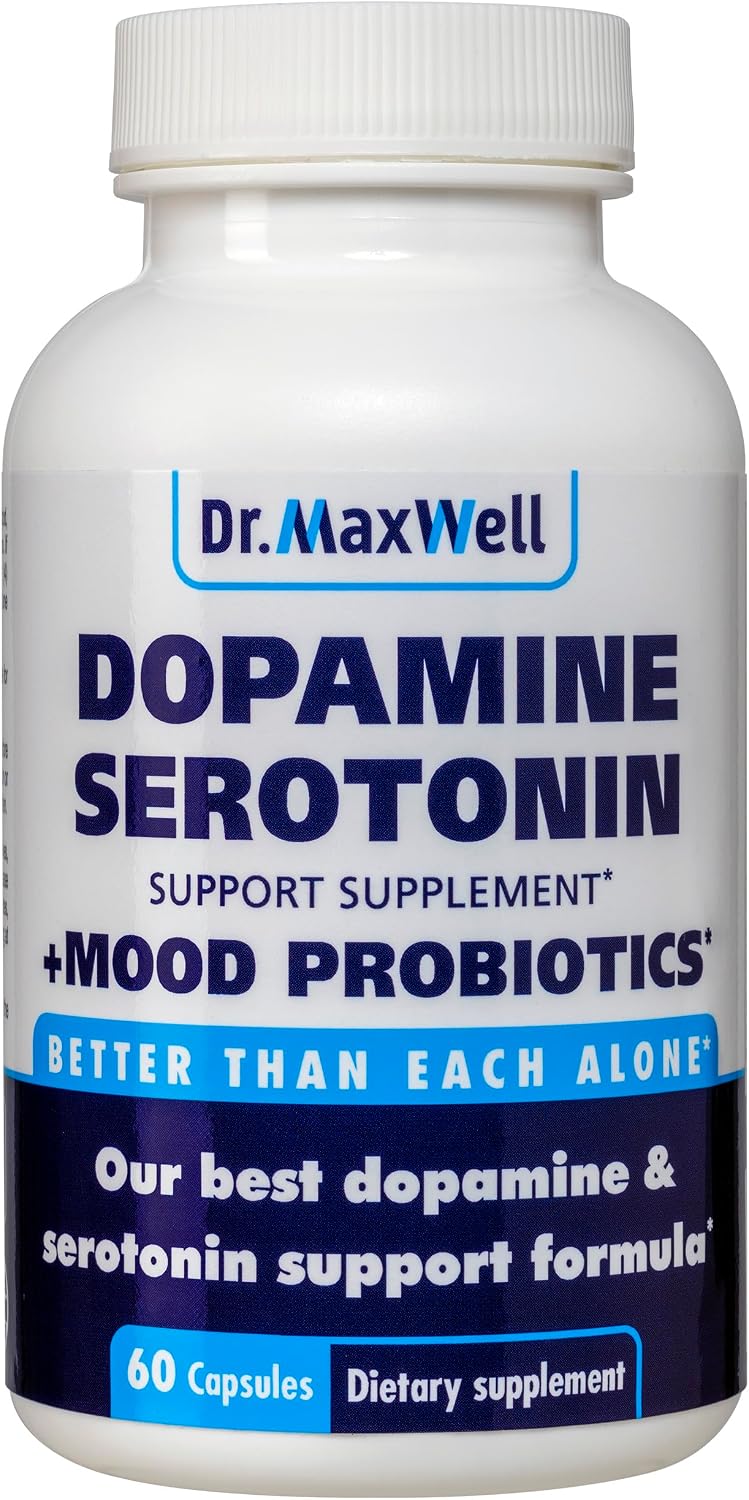 Dr. Maxwell Serotonin and Dopamine Food Supplements with Mood Probiotic, 5-in-1 Support - görsel 1