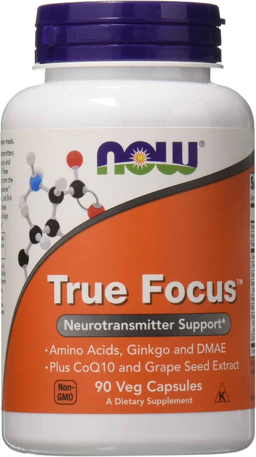 Now Foods True Focus, 90 Veg Capsules (2 Pack) - görsel 1