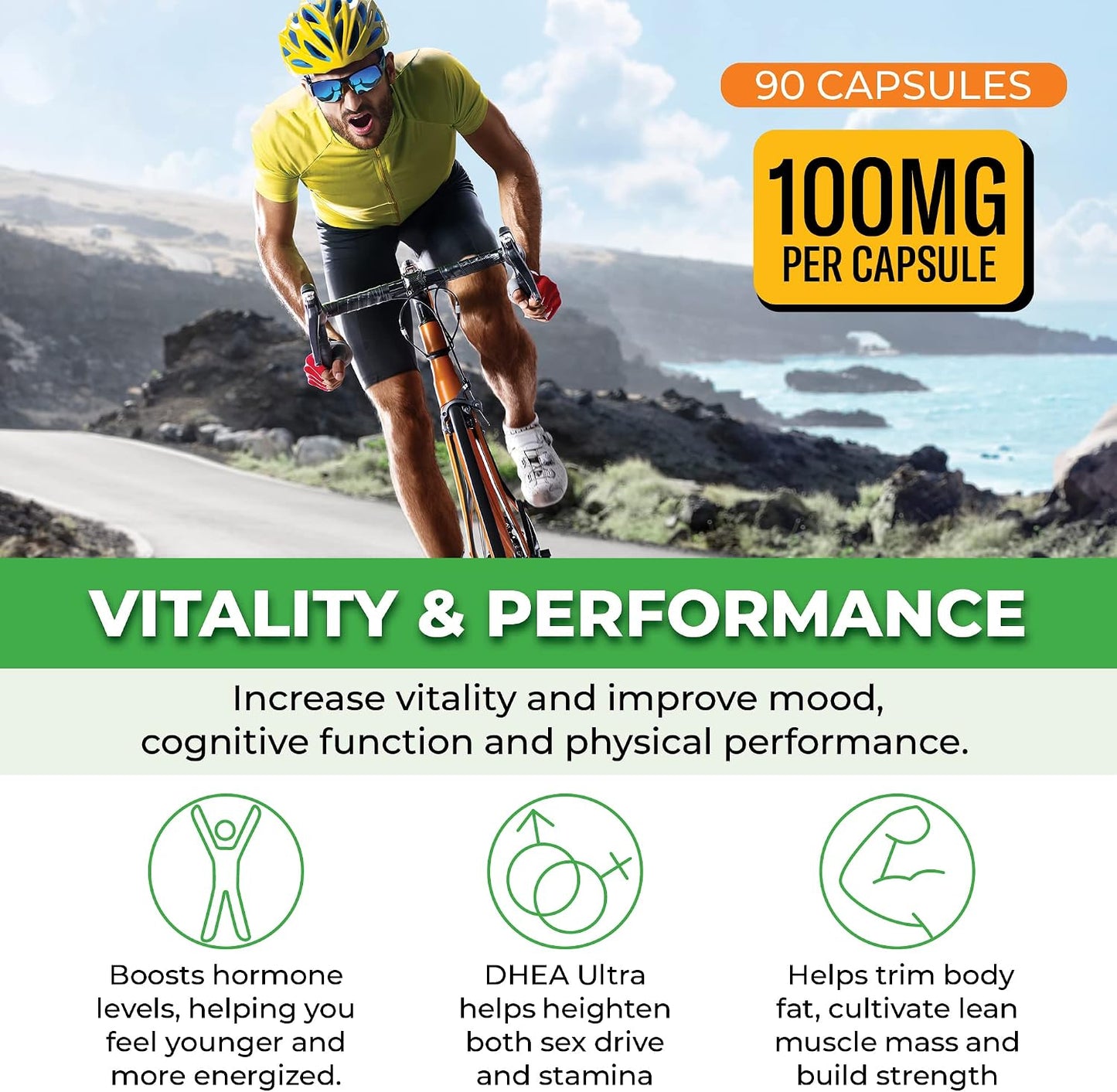 ForestLeaf DHEA 100mg – Micronised DHEA Supplement – Supports Energy, Hormone Balance & Healthy Ageing – 90 Capsules - görsel 6