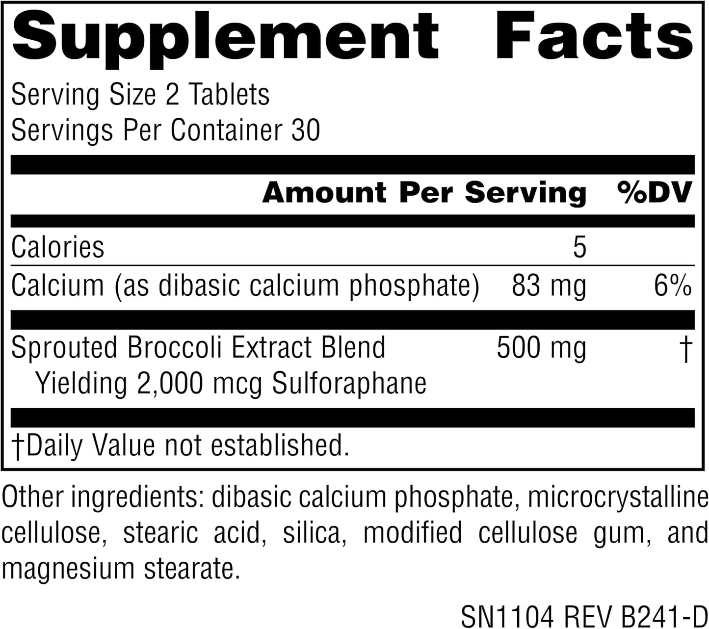 Source Naturals Broccoli Sprouts Extract, 250 mg - 60 Tablets - görsel 2