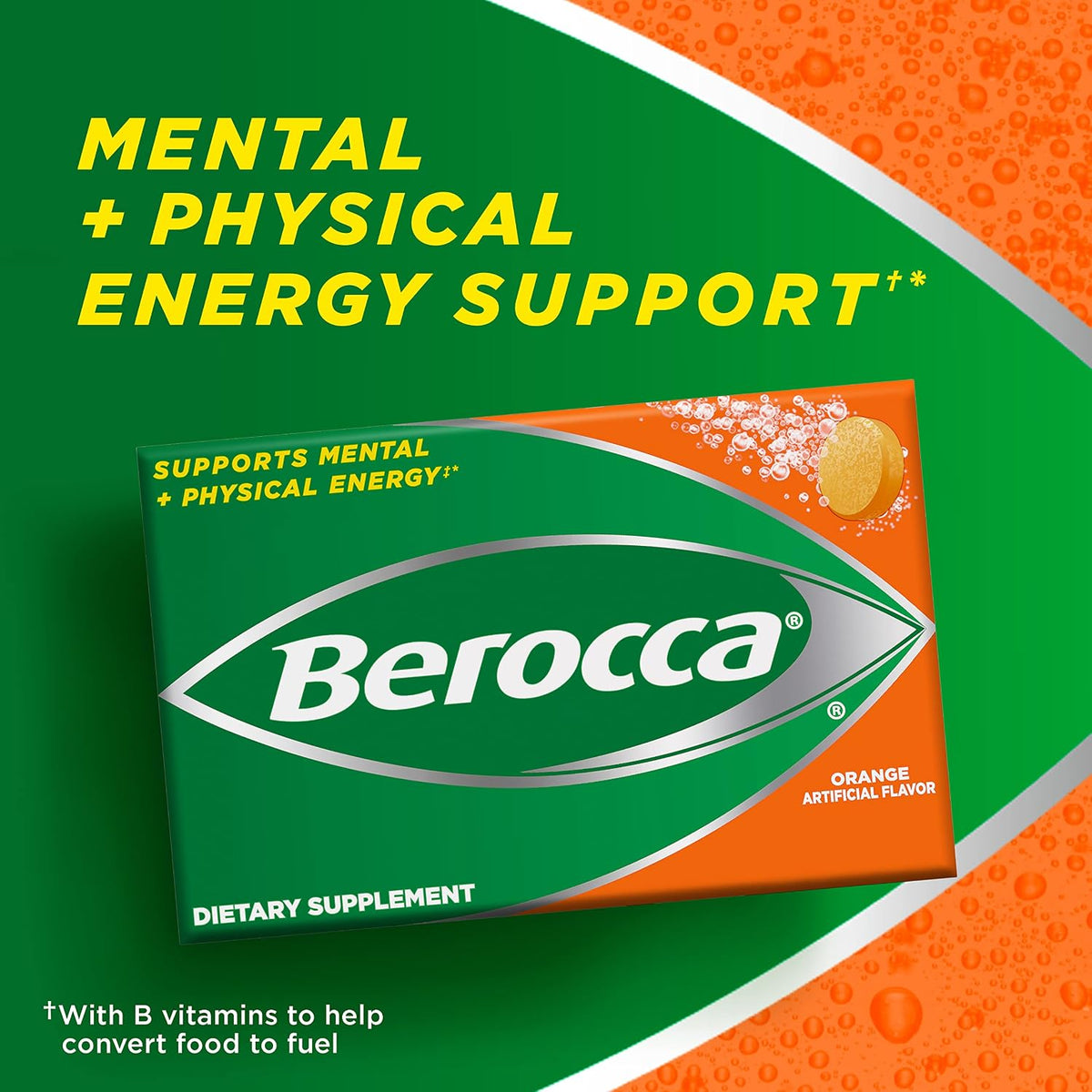 Berocca Orange Effervescent Tablets, Caffeine Free, 20 Tablets - görsel 6