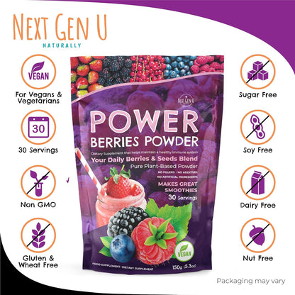 Super Berry Powder - Berry Superfood Blend for Smoothies and Detox