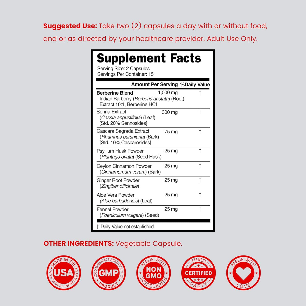 DORADO NUTRITION Berberine Gut Cleanse Food Supplement – 30 Capsules - görsel 6