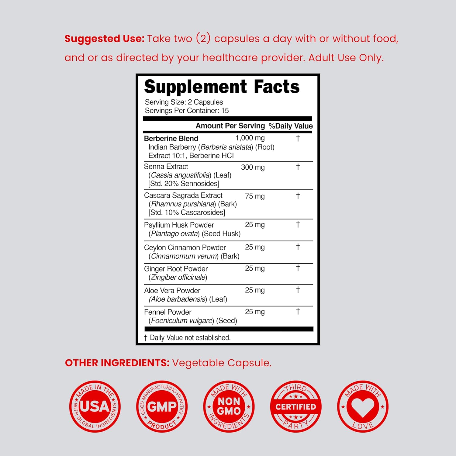 DORADO NUTRITION Berberine Gut Cleanse Food Supplement – 30 Capsules - görsel 6