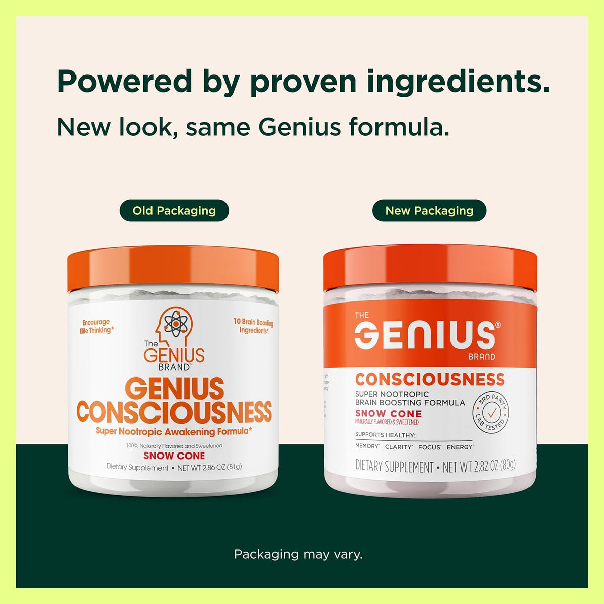 Genius Consciousness - All-in-One Brain Health Supplement for Clarity, Concentration, Creative Thinking, Energy & Memory - Snow Cone Flavour (15 Servings) - görsel 4