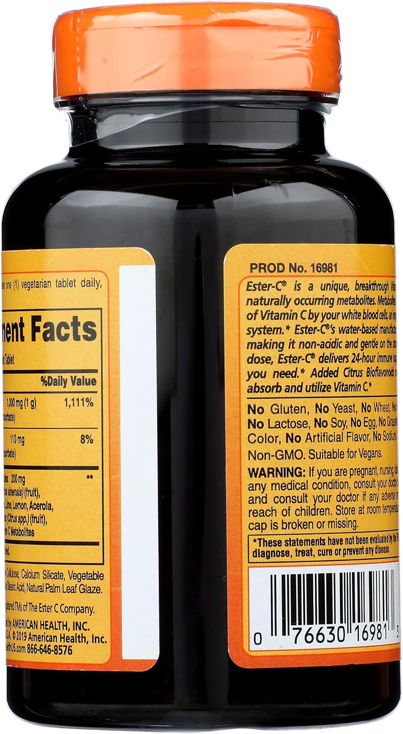 American Health Ester-C 1000mg with Citrus Bioflavonoids, 90 Tablets - görsel 2