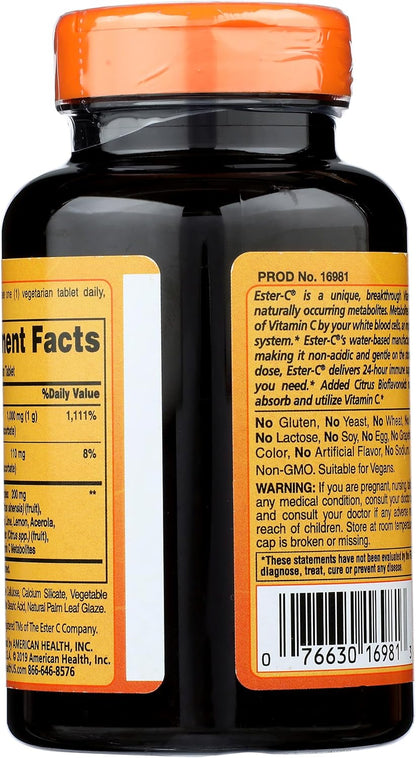 American Health Ester-C 1000mg with Citrus Bioflavonoids, 90 Tablets