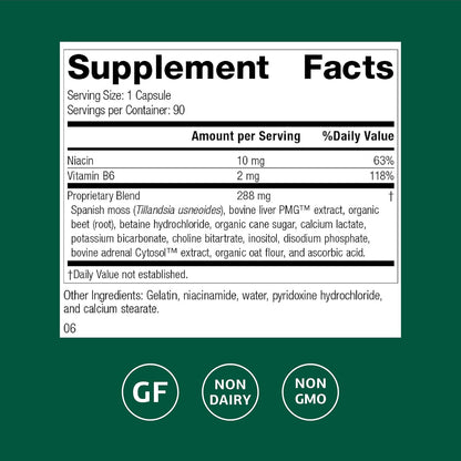 Standard Process Betacol - Liver Health Supplement with Niacin and Vitamin B6, 90 Capsules
