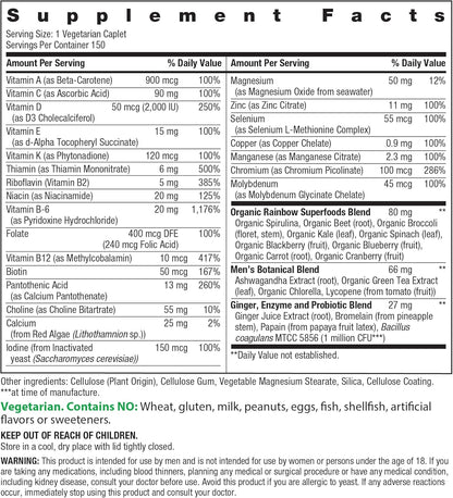 Rainbow Light Men's Multivitamin One+ | 150 Caplets