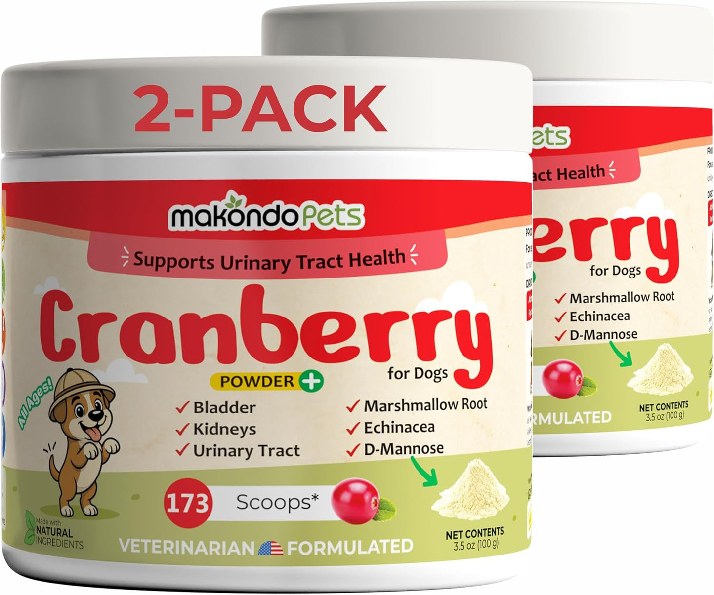 Cranberry Supplement for Dogs – Cranberry Powder with D-Mannose, Marshmallow Root & Vitamin C – 173 Scoops - görsel 10