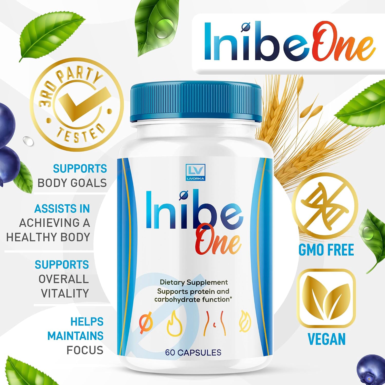 Inibe One Capsules (2 Pack) - 120 Capsules, 2-Month Supply - görsel 2