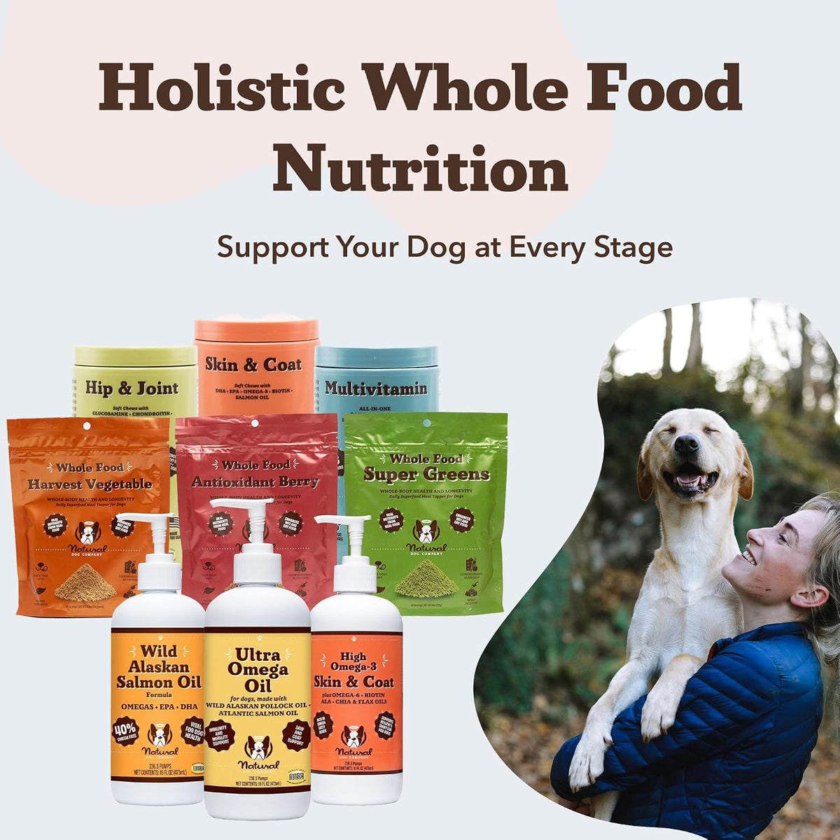 Natural Dog Company Ultra Omega Oil for Dogs – 2000 mg Omega 3, 6, 9 with Salmon, Pollock & Flaxseed Oil, 16 oz - görsel 8