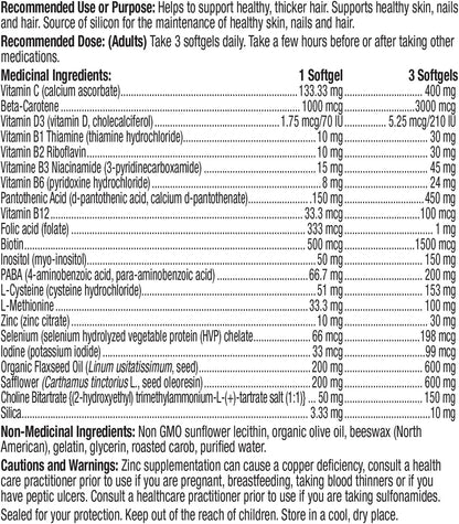 Prairie Naturals Hair Force Soft gel capsules, 90 Soft gel capsules