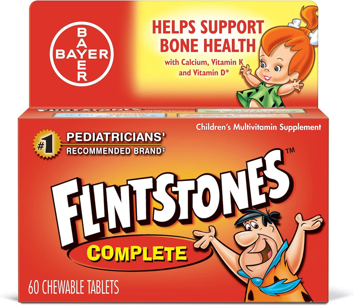 Flintstones Vitamins Complete Multivitamin Chewables - 60 Count - görsel 1