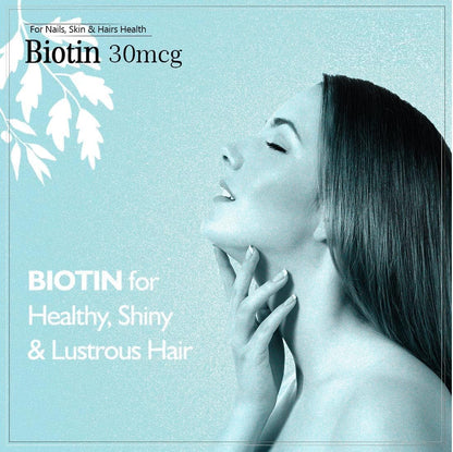 Biotin 30mcg Tablets for Hair, Skin and Nails – 90 Tablets