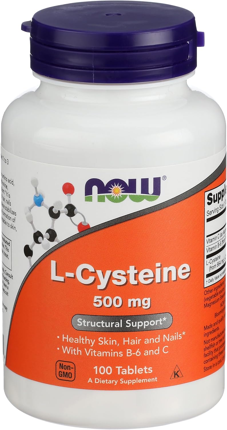 NOW Foods L-Cysteine 500mg, 100 Tablets - görsel 1