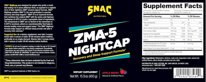 ZMA-5 Nightcap Rapid Recovery - Nighttime Recovery Drink with Zinc, Magnesium & 5-HTP, 450g