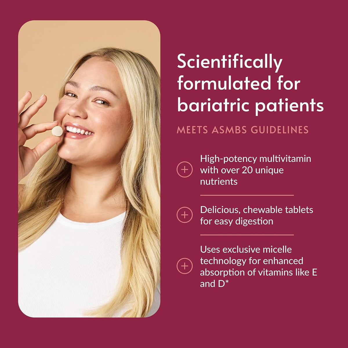 Bariatric Advantage Chewable Advanced Multi EA Without Iron – High Potency Daily Multivitamin for Bariatric Surgery Patients – Mixed Fruit – 60 Count - görsel 2