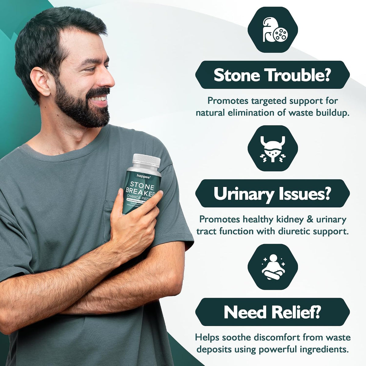 Happee Chanca Piedra Stone Breaker – Kidney & Gallbladder Support – 60 Capsules - görsel 3