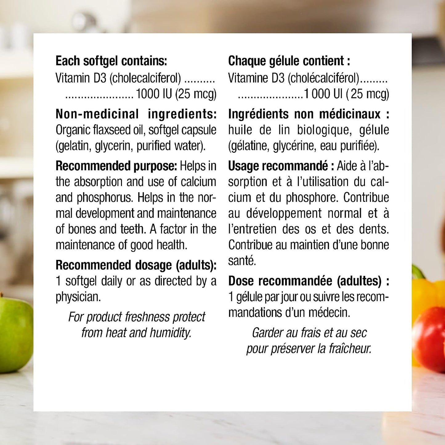 Webber Naturals Vitamin D3 1000 IU, 375 Softgels - görsel 4