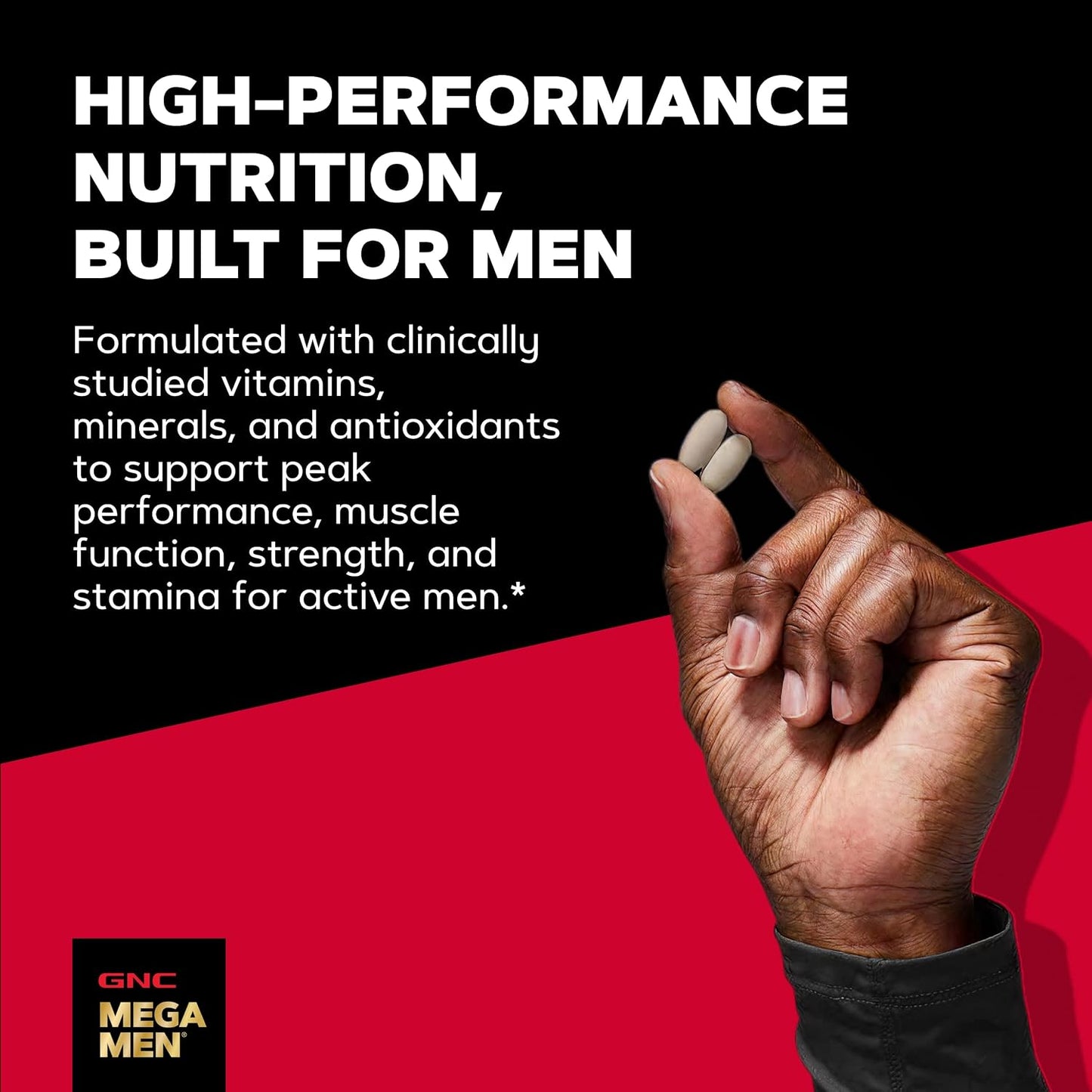 GNC Mega Men Sport Multivitamin – Performance, Muscle Function &amp; General Health (180 Tablets) - görsel 4
