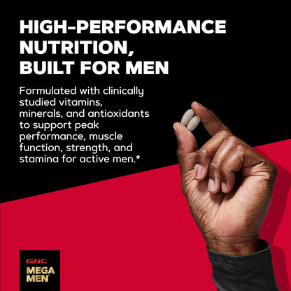 GNC Mega Men Sport Multivitamin – Performance, Muscle Function &amp; General Health (180 Tablets)