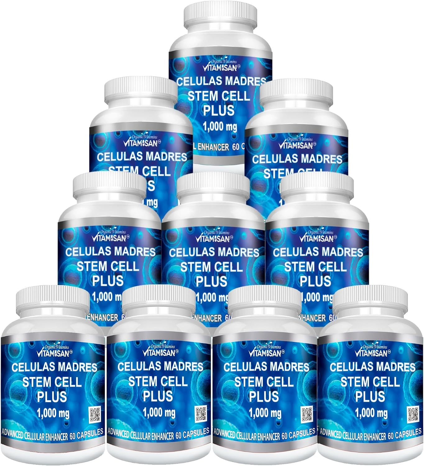 VITAMISAN 10 Bottles Celulas Madres Stem Cell Plus Capsules - görsel 1