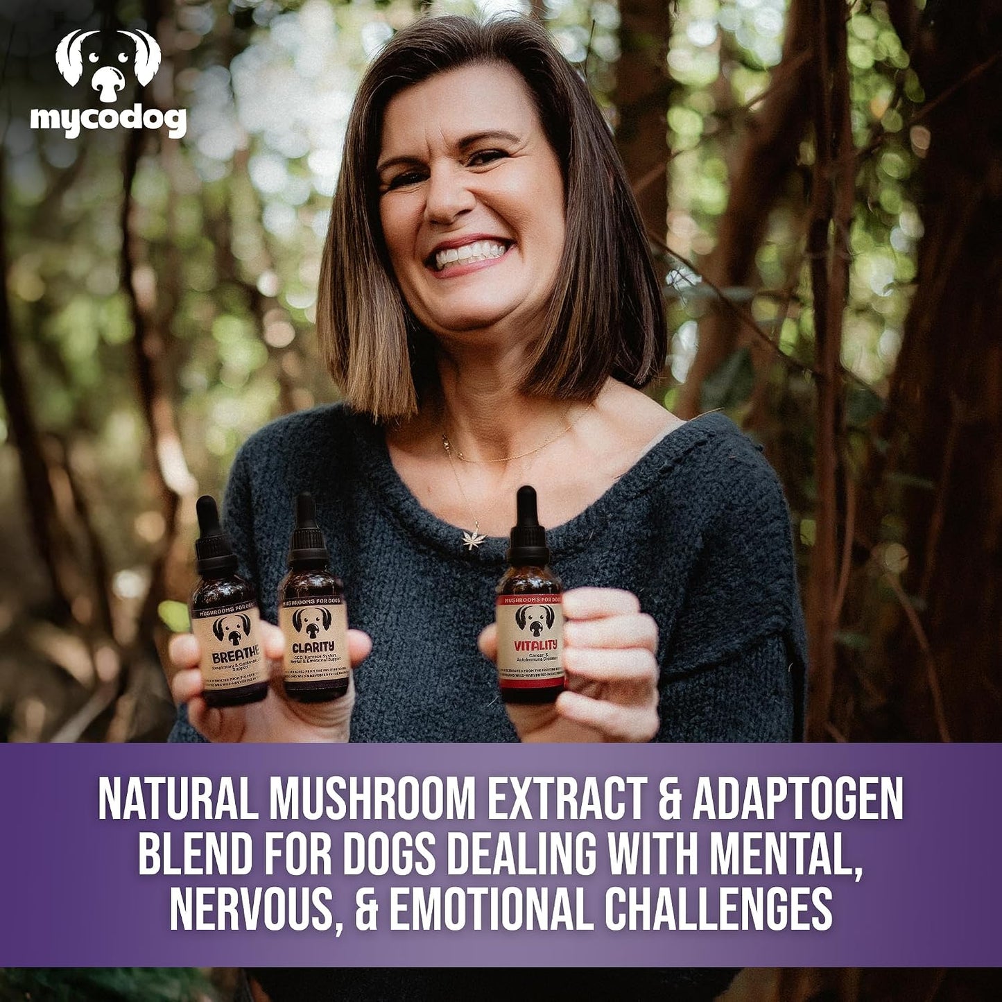 MycoDog Clarity - Cognitive Support Supplement for Dogs - Brain Health & Senior Dog Wellness with Functional Mushrooms & Adaptogens - görsel 2