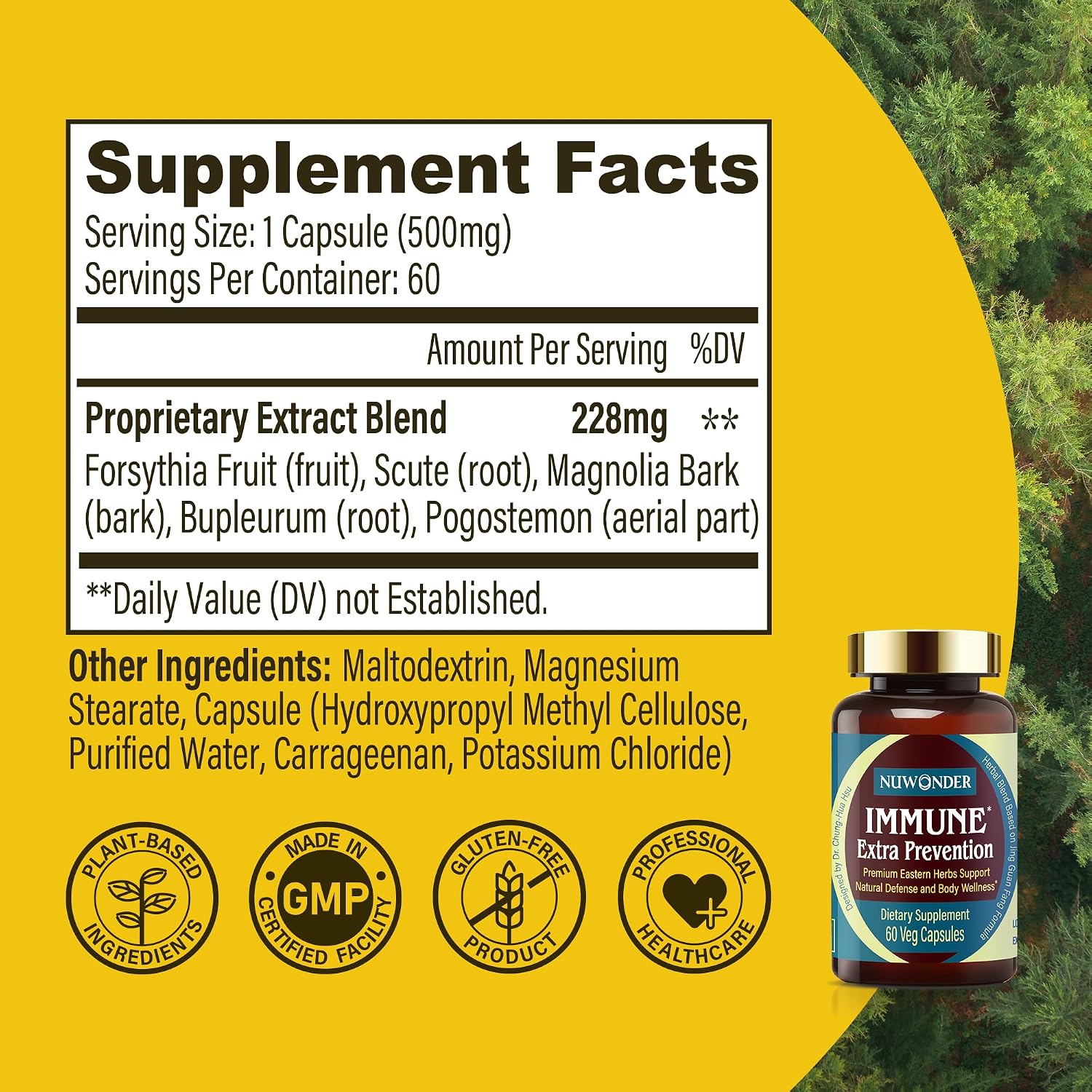Immune Extra Prevention – Natural Immune Support, Clinically Tested Herbal Formula, 60 Capsules - görsel 8