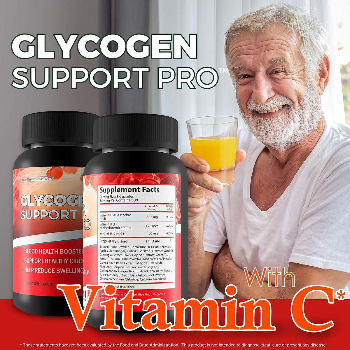 Glycogen Support Pro – Pancreas Support & Blood Health Supplement with Magnesium, Turmeric, Vitamin D, Vitamin C, Zinc - görsel 6