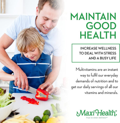 Maxi Health Chewable Multivitamin with Iron – Cherry Flavoured, 180 Tablets