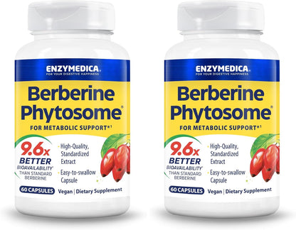 Enzymedica Berberine Phytosome - High Absorption Supplement, 60 Capsules